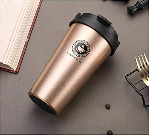 500ML Double Wall Vacuum Cup, Tumbler with Flip Lid Mesh Strainer Hot for Coffee Tea Thermal Bottle Tumbler Vacuum Flasks & Thermos