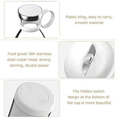 420ml Portable Juice Blender Bottle Mixer Fruit Juicer Maker Machine Electric USB Rechargeable Mini Grinder for Juices, Shakes and Smoothie