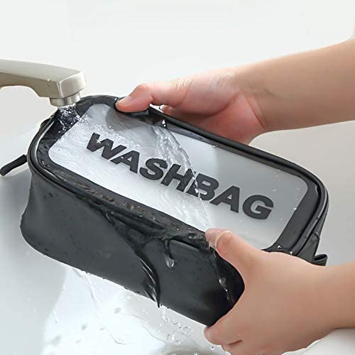 Clear Travel Toiletries Bag Waterproof Cosmetic Makeup Wash Bags Transparent Zipper Makeup Bag Carry Pouch