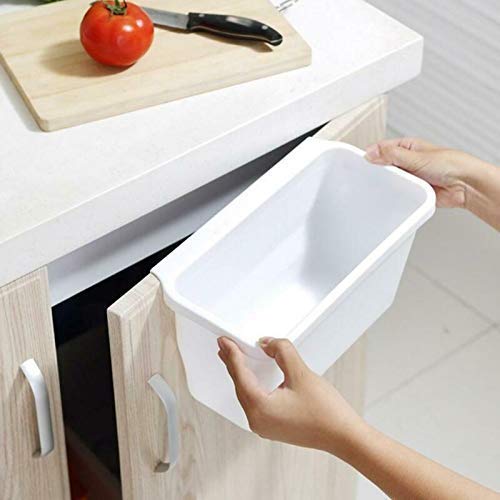 Kitchen Hanging Garbage Bin, Over The Cabinet Door Trash Holder Wastebaskets Trash Can Organizer Cupboard Storage Food Waste Bins Basket Junk Box