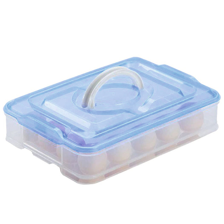 Egg Box 12 grids Refrigerator Kitchen Egg Storage Box Container Tray Carrier Egg Case Organizer Holder Box Container Egg (EGG BOX 12 GRID)