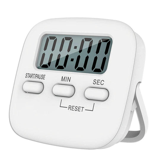 Digital Kitchen Timer Magnetic Countdown Stopwatch Timer with Loud Alarm Back Stand - AAA Battery Included Round | Kitchen Timer