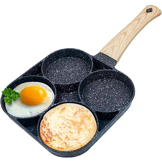 Egg Frying Pan Nonstick Pancake Pans 4-Cups cookware Pancake, Omelette Pan, Idli Non stic plat Harmless with Handle