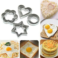 Mini Stainless Steel Flower Shape Cake Vegetable Fruit Cutter Mold Tool Set of 20 Pieces (Silver)