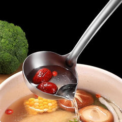 Oil Soup Separator Spoon, Oil Filter Spoon, Cooking Spoon Oil-Separated Spoon with Long Handle, Grease Filter Spoon Hot Pot Fat Skimmer