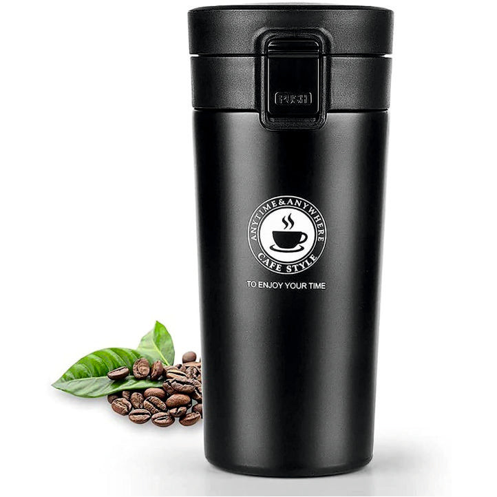 Stainless Steel Coffee Tea Travel Mug Vacuum Spill-Proof Sipper Cap Leak Proof Lid for Hot Cold Drinks