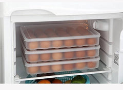 Plastic Egg Storage Box Single Layer 24 Grids with Lid Egg Basket Tray Useful for Home, Kitchen & Poultry