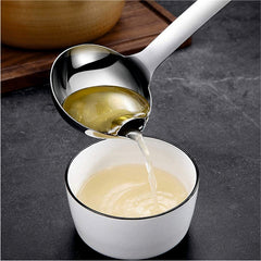 Oil Soup Separator Spoon, Oil Filter Spoon, Cooking Spoon Oil-Separated Spoon with Long Handle, Grease Filter Spoon Hot Pot Fat Skimmer