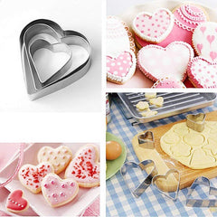 Mini Stainless Steel Flower Shape Cake Vegetable Fruit Cutter Mold Tool Set of 20 Pieces (Silver)