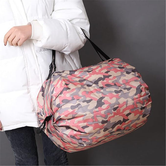 Portable Foldable Shopping Bag Large Capacity Multipurpose Storage Bag Sports Travel Shoulder Bag