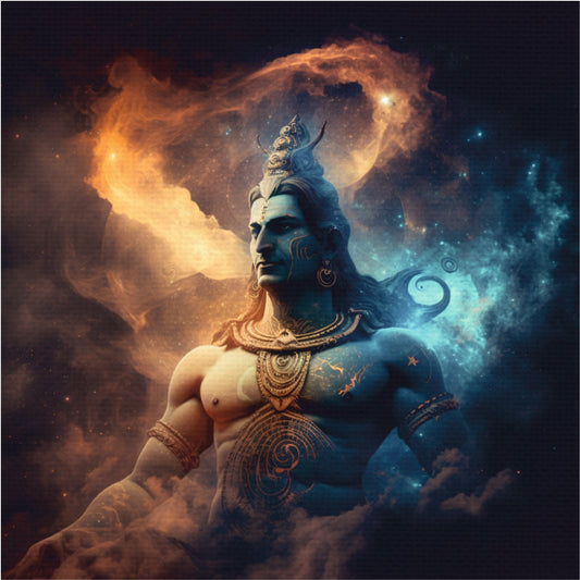 Mahadev Photo Print Canvas Frame