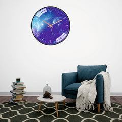 Flame Blue Abstract Wall Clock