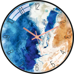 Blue Abstract Wall Clock