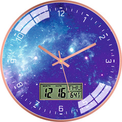 Flame Blue Abstract Wall Clock