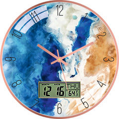 Blue Abstract Wall Clock