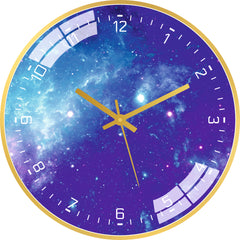 Flame Blue Abstract Wall Clock