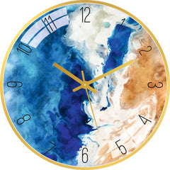 Blue Abstract Wall Clock